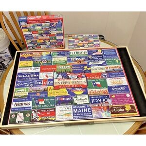 Welcome To America  1000 Piece Puzzle White Mountain Bonus Poster Inside Box